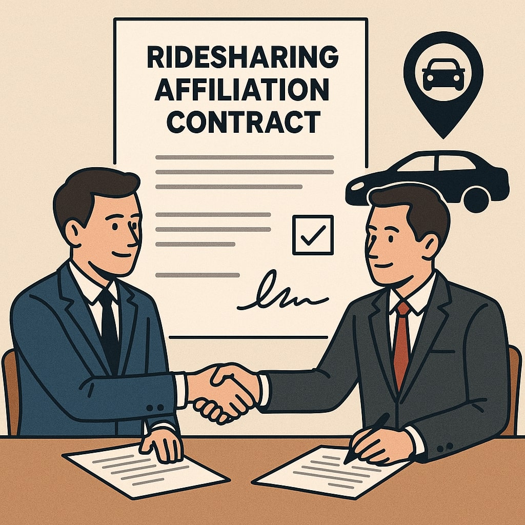 Contract de afiliere Uber și Bolt